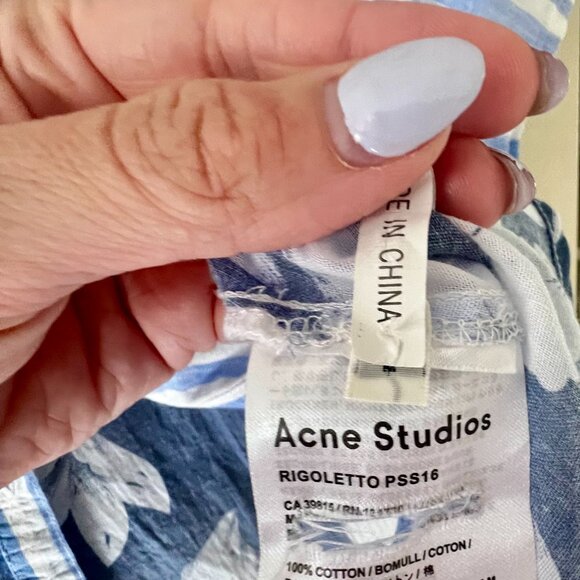 Acne Studios Mixed Print Button Down - Picture 4 of 7